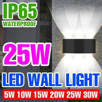 חדר השינה מנורת לילה 220V LED אור הקיר 5W 10W 15W 20W 25W 30W מדרגות הנורה IP65 עמיד למים LED קיר מנורות קיר מנורה על עיצוב הבית