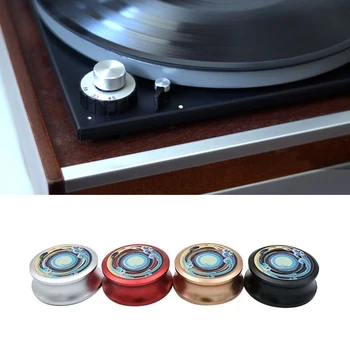 תקליטים פטיפונים משקל מייצב LP ויניל שחור מהדק מתכת אלומיניום אביזרים נגן