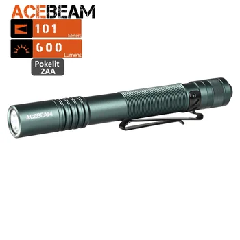 ACEBEAM Pokelit 2AA 600 לומן גבוה פנס LED, 519A LED נייד EDC AA פנס, 90 גבוהה CRI כיס עט אורות