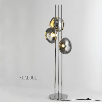 2022 איטלקי מודרני לבה וולקנית מנורת רצפה יצירתי 3 ראשים עומדת מנורת הסלון חדר השינה לצד תאורת Led מנורה