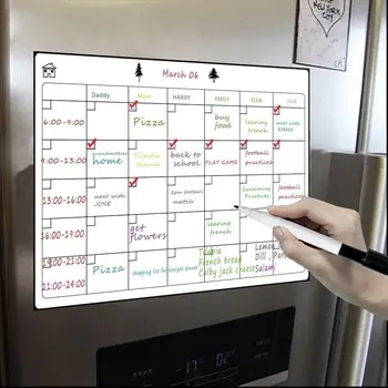 המטבח A3 הלוח את רשימת המכולת תכנית עבודה למשרד חודש מתכננת תוכנית פנקס ממו לוח הודעות מקרר מדבקות