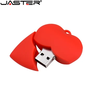 קריקטורה אדום אוהב Flash Drive 64GB עט כונני USB 2.0 זיכרון 32GB מתנה מחזיק מפתחות דיסק U מתנות חתונה 16GB 8GB 4GB 128MB