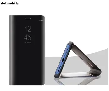 10Pcs יוקרה במראה נקי להציג תיק עבור Huawei P8 P9 לייט 2017 P8 טלפון לייט לכסות ציפוי בסיס מעמד אנכי
