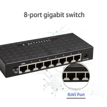 מלא אוטומטי טעינת המשחק מתאמי RJ45 מתג Ethernet Network Switch המשחק gigabit switch RJ45 מוקד 100/1000mbps אינטרנט ספליטר