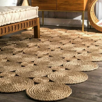 יוטה טבעי שטיחים בעבודת יד הפיך קלוע החיים המודרניים הביתה חיצוני מלבן השטיח