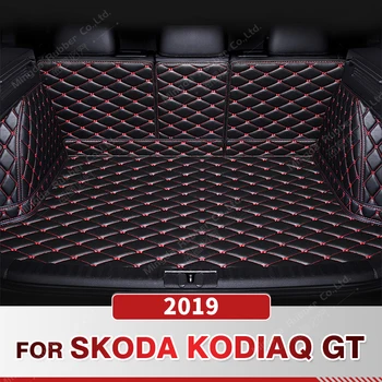 אוטומטי מלא כיסוי תא המטען מחצלת על סקודה Kodiaq GT 2019 רכב אתחול כיסוי כרית אוניית מטען פנים-מגן אביזרים