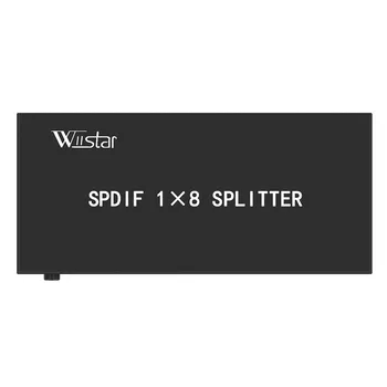 סיבים Toslink SPDIF 1 קלט 8 פלט ספליטר 1x8 אופטי דיגיטלי ממיר אודיו תמיכת DTS AC3