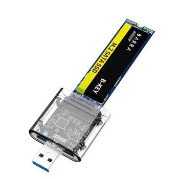 M2 SSD מקרה SATA מארז USB 3.0 מתאם 5Gbps Gen 1 דיסק קשיח חיצוני קופסה NGFF(מקש B) SSD 2260 2280mm כונן הזיכרון המוצק.