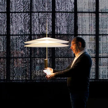 פלמינגו נברשת בסגנון נורדי אקריליק נברשת מעצב מסעדה אמנות הברק סלון סלון גלריה קפה מינימליסטי המנורה