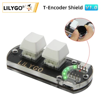 LILYGO® T-מקודד מגן V1.0 CH552 התאמה אישית מאקרו מפתחות עם APA102 RGB LED פיתוח לוח T-מקודד כפתור מודול הרחבה
