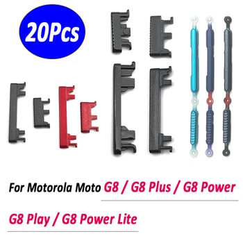 20Pcs，המקורי עבור Motorola Moto-G8 כוח Lite-G8 משחקים G8 פלוס בצד כפתור עוצמת הקול + הפעלה / כיבוי Buttton המפתח להגדיר החלפה