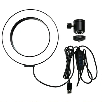 16cm 6 אינץ הטבעת מטען USB אור Selfie מנורת LED ניתן לעמעום צילום Ringlight חי צילום סטודיו לצילום לחיות איפור