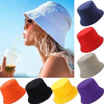חדש יוניסקס כותנה בנות דלי כובע נשים קיץ קרם הגנה כובע פנמה Sunbonnet חיצונית דייג כובע חוף כובע דלי כובע גברים