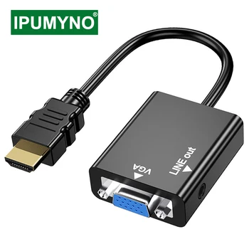HDMI-תואם ל-Vga כבל מפצל רמקול הטלוויזיה Box, ממיר מקרן Extender Display Port טלוויזיה מתאם אודיו Pc