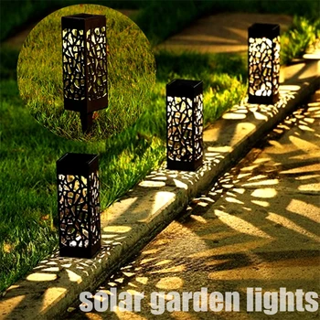 הדשא אור השמש אורות גן קישוט חלול הדשא מנורה חיצונית מסלול עמיד למים גן סולארית LED מנורת תאורה חיצונית