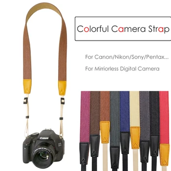 עבודת יד רטרו קאובוי כותנה DSLR רצועת המצלמה אמנותי כתף צוואר רצועת חגורה ניילון עבור ראי מצלמה דיגיטלית Canon Nikon