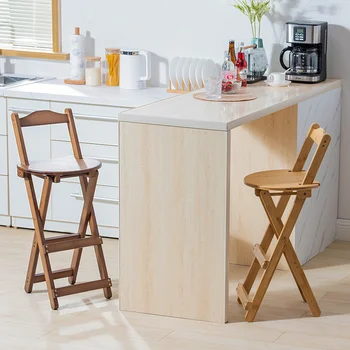 עיצוב Nanzhu כיסא בר גבוה כיסא מתקפל מטבח שולחן שרפרף קטן בדירה בבית צואה כסאות אוכל חלב רהיטים WW50