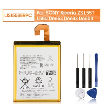 החלפת הסוללה של הטלפון LIS1558ERPC עבור Sony Xperia Z3 L55T L55U D6653 D6633 עם כלים 3100mAh