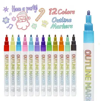 1 סט מרקרים, עטים שימושי DIY צבע בהיר ציוד משרדי פלורסנט עטים פלורסנט יצרנית עטים