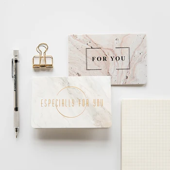 1pc DIY יצירתיים השיש מרקם אופנה Bronzing כרטיס ברכה מעטפה עם הזמנה לחתונה תודה כרטיס יום הולדת מתנה אספקת