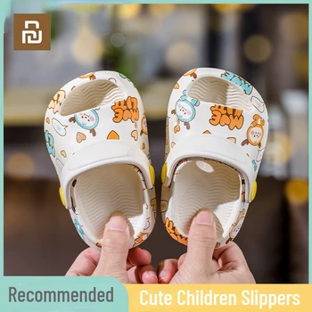 Xiaomi ילדים נעלי בית לנשים שימוש פנימי קריקטורה חמודה אמבטיה מלא הדפסה קטנות ובינוניות ילדים חור נעליים