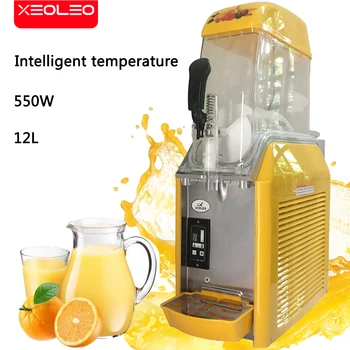 XEOLEO 12L ברד מכונת יחיד Cylind שייק מכונת ברד מכונת 550W שלג נמס מכונת ברד מכונת גרניטה צהובה