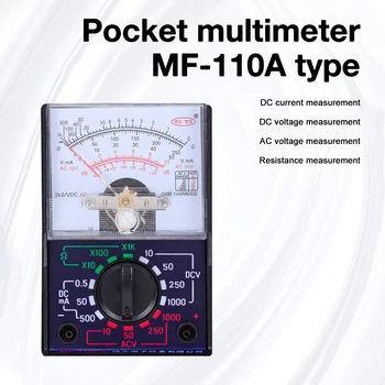 1Pcs MF-110A חשמלי אנלוגי מודד Multitester ניידת מד הזרם מודד AC / DC מתח הנוכחי אוהם רב מד הבוחן