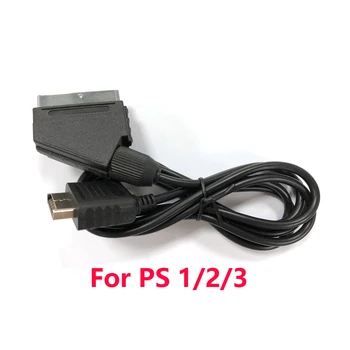 10pcs באיכות גבוהה RGB Scart כבל עבור סוני לפלייסטיישן 1/2/3 על PS1 PS2 PS3 קונסולת משחק Scart קו טלוויזיה AV חוט חוט תיל