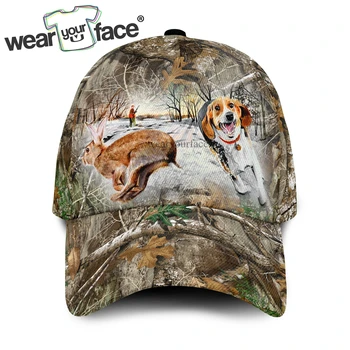 לצוד חיות בר כלבים כובע בייסבול 3D בכל מודפס כובע Snapback גברים, נשים, מבוגרים היפ הופ הכובעים חיצוני מגן השמש