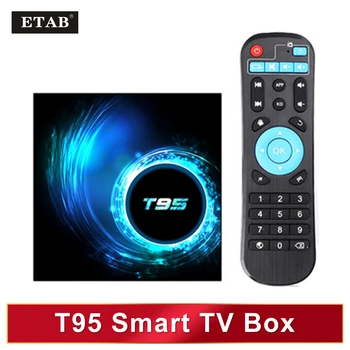 T95 Smart Tv Box Android 10 6 אלף 2.4 g Wifi 128g 3D Voice16g 32gb 64gb Bluetooth 4k Quad Core Set-Top Box Media Player