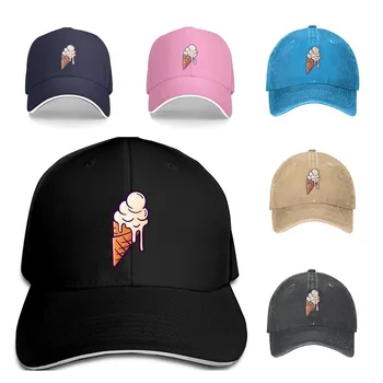 Fusible גלידה יוניסקס אופנתי מצחייה מתכווננת משאית כובע ספורט כובע מתכוונן כריך כובע ארבע עונות