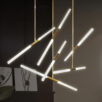 מודרני נברשת זהב LED עיצוב איטלקי מנורת ברזל זכוכית אורות הסלון חדר השינה מסעדה שחור ארט דקו נברשת