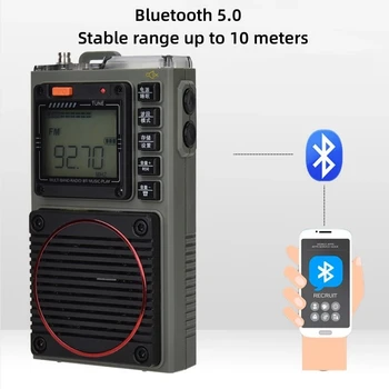 AWIND פונקציה רב AM/FM/SW/WB מלא הלהקה רדיו, נייד APP מרחוק רדיו נייד Bluetooth דיגיטלי כרטיס שחקן לקשישים