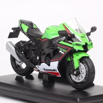 גז בקנה מידה 1/18 מיני 2021 קוואסקי נינג ' ה ZX-10R ZX10R אופנוע מודל Diecast מתכת צעצוע אופניים רכב תחביב מתנה ירוקה
