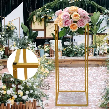 80cm גבוה מרובע דוכן פרחים לחתונה מסיבת ערב המרכזי