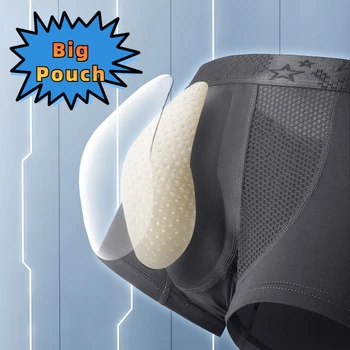 אדם 3D כיס תחתונים הבריאות נגד חיידקים בוקסר סגנון אופנה כפול שכבות תחתונים הקיץ ספורט לנשימה הלבשה תחתונה