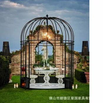 ריהוט גן חומרה אלומיניום אמנות הברזל קש נוף ביתן חיצוני שולחנות וכיסאות החתונה ריהוט גן