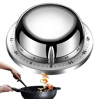 מכני טיימר מטבח שף מגנטי שעון נירוסטה טיימר אין סוללות הנדרשות הספירה לאחור תזכורת 0-59 דקות.
