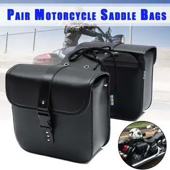 2PCS אוניברסלי אופנוע האוכפים צד אחסון מזוודות תיק המזלג כלי פאוץ מירוץ Moto תיקי נסיעות אוכף עמיד למים