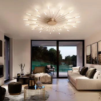 יוקרתי מודרני אור תקרת הסלון מינימליסטי נורדי הביתה תאורה יצירתיים השינה חדר האוכל מנורת אור