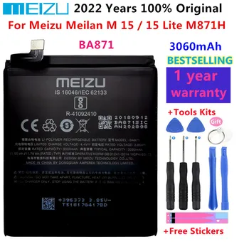 100% מקוריים החדש MEIZU BA871 סוללה עבור MEIZU M15 / M15 לייט M871H טלפון נייד באיכות גבוהה סוללות Bateria+ מתנה כלים
