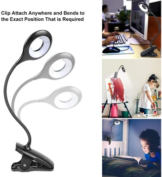 נטענת USB עין להגן מנורת קריאה ניידת מנורת שולחן אור קריאה קליפ שולחן מנורת שולחן 28 LED באיכות גבוהה אור ספר