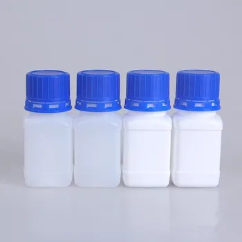 10Pcs ריק 60ML HDPE בקבוק מרובע כימיות במעבדה הכימית נוזל למילוי בקבוק דבק שמן מיכל פרסום