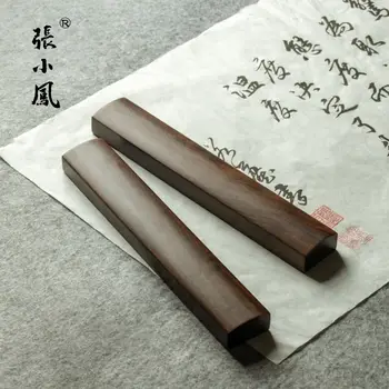 שחור Catalpa נייר סרגל עץ מלא נייר נייר אורז משקולת נייר מחקר קישוט השולחן קישוט ציור סיני אספקה