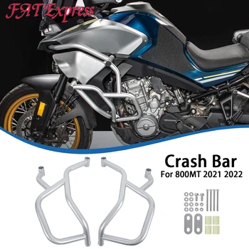 על CFMOTO 800MT 2021 2022 מנוע האופנוע שומר הפגוש התרסקות ברים הגנה Fairing Crashbar ליפול מגן אביזרים