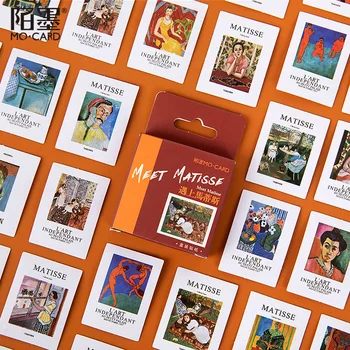 46pcs/חבילה האמן מאטיס ציור תווית מדבקות דקורטיביות נייר מדבקות רעיונות Diy יומן אלבום מקל תווית
