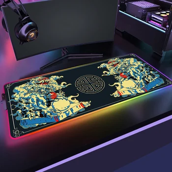 מקוריות RGB המשחק עכבר המחשב מחצלת עם תאורה אחורית החיה אמנות בעכבר מזרן HD הדפסה החלקה גדול גיימר עכבר משטח משחקי שולחן הובילו מחצלת
