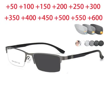 הרכש החדש פלדה מרשם משקפיים עם מסגרות מתכת אופטי מסגרת לעסקים המשקפיים +0.5 +0.75 +1.0 ל +6