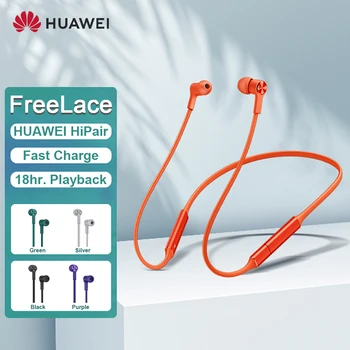 Huawei FreeLace Wireless אוזניות מקורי Bluetooth ספורט עמיד למים באוזן זיכרון מתכת הסיליקון המקורי Huawei עצמאי