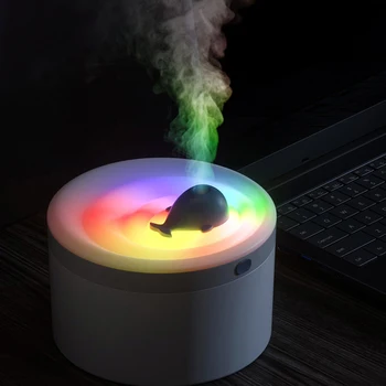 1.5 ליטר אוויר נייד מכשיר אדים USB מים מפזר אור לילה אלחוטית ארומתרפיה מכונה גדולה ערפל ערפל היוצר אדים.